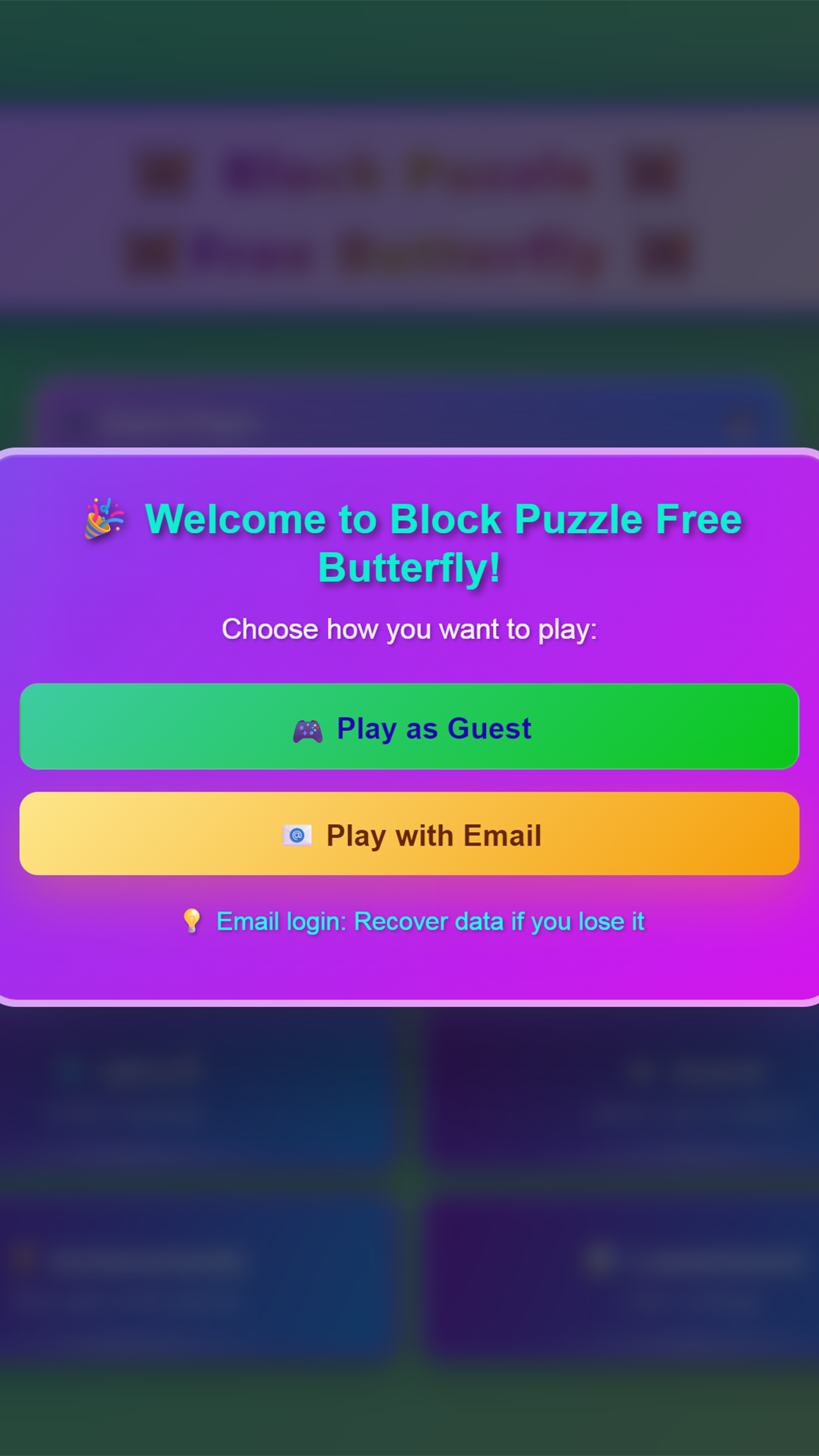 Block Puzzle Free Butterfly Screenshot 1